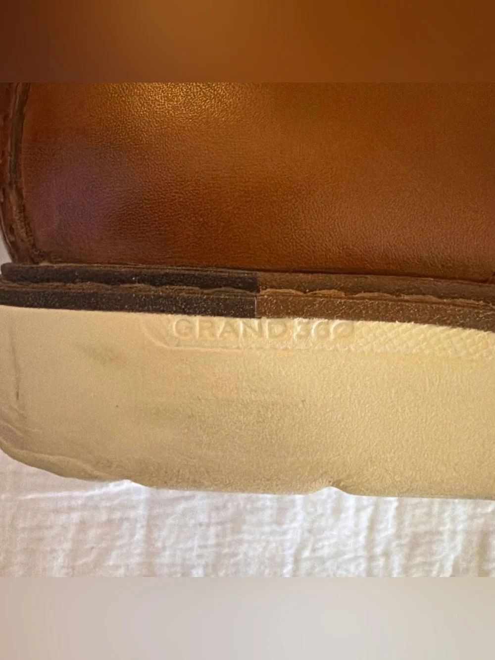 Cole Haan Mens 10.5 M Grand OS Wingtip Oxford Brown Leather Dress Shoe C34120